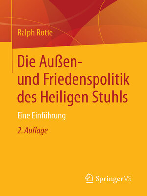 cover image of Die Außen- und Friedenspolitik des Heiligen Stuhls